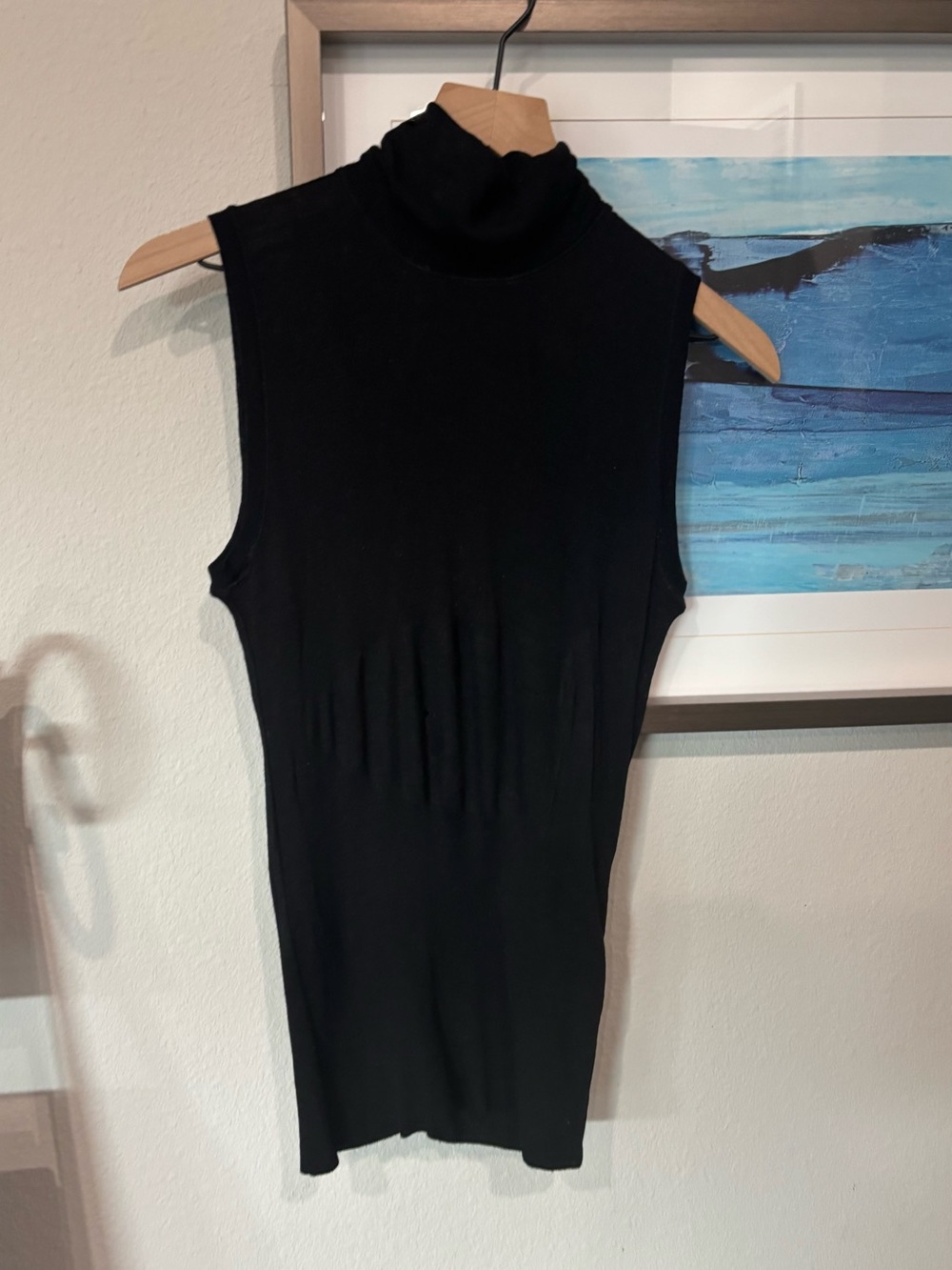 rag & bone Black Sleeveless Turtleneck Top